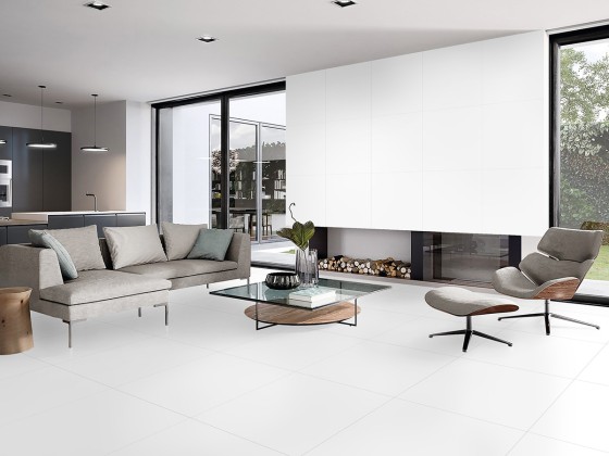 Mystic White Natural Porcelain Wall & Floor Tile 600x600mm